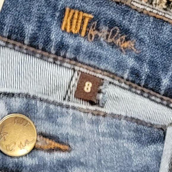 Kut from the Kloth Natalie Bermuda Denim Shorts Size 8 - Picture 10 of 15